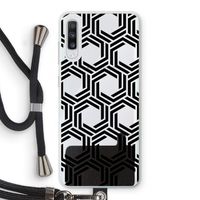 Geometrisch patroon: Samsung Galaxy A70 Transparant Hoesje met koord