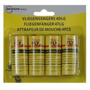 Benson Vliegenvangers - 4x stuks - plakstrip - insectenvanger