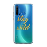 Stay wild: Huawei P20 Lite (2019) Transparant Hoesje