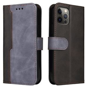 iPhone 11 Pro hoesje - Bookcase - Koord - Pasjeshouder - Portemonnee - Tweekleurig - Kunstleer - Zwart/Grijs