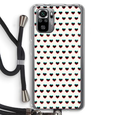 Hartjes: Xiaomi Redmi Note 10S Transparant Hoesje met koord