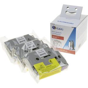 Labeltape G&G BB-B-G-231-MP Compatibel vervangt Brother TZe-231 Tapekleur: Wit Tekstkleur: Zwart 12 mm 8 m