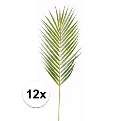 Kunstplant - 12x - Chamaedorea - palm blad - 75 cm - groen - nepplanten