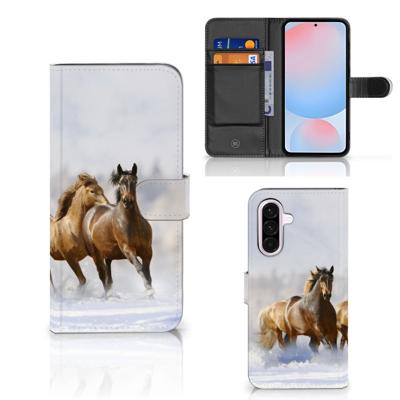 Samsung Galaxy A56 | Telefoonhoesje | Met pasjeshouder | Paarden