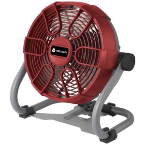 TOOLCRAFT TAWB-200 Accuventilator 26 W (Ø x h) 275 mm x 350 mm Rood, Grijs, Zwart