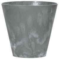 Kunststof bloempot/plantenpot betonlook 30 cm grijs - Plantenpotten