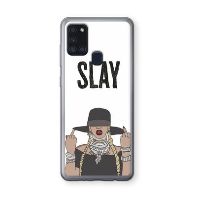 Slay All Day: Samsung Galaxy A21s Transparant Hoesje