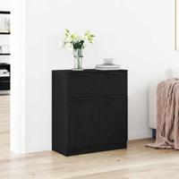 Dressoir met lade Zwart 60 x 30 x 70 cm Bewerkt hout