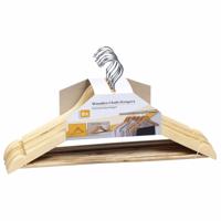Kledinghangers - hout - 8x stuks - 44 cm - luxe - kleerhangers