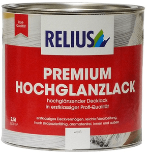 relius premium hochglanzlack kleur 2.5 ltr