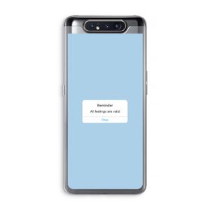 Reminder: Samsung Galaxy A80 Transparant Hoesje