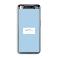 Reminder: Samsung Galaxy A80 Transparant Hoesje