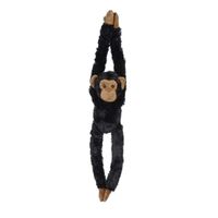 Pluche hangende zwarte chimpansee aap/apen knuffel 65 cm   -
