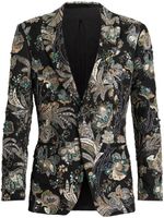 ETRO blazer à fleurs en jacquard - Noir