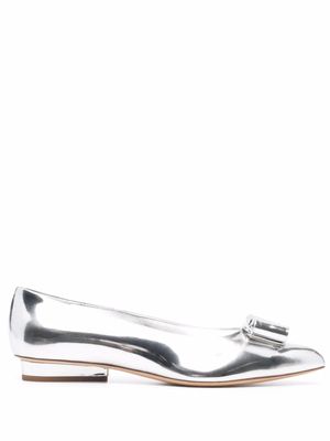 Ferragamo ballerines Viva Bow - Argent
