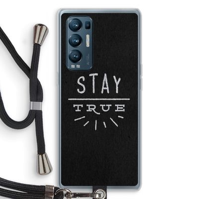 Stay true: Oppo Find X3 Neo Transparant Hoesje met koord