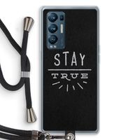 Stay true: Oppo Find X3 Neo Transparant Hoesje met koord