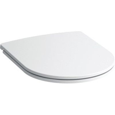 Laufen closetzitting slim 37.4x44.3x5.3cm met deksel afneembaar systeem duroplast wit h8989650000001