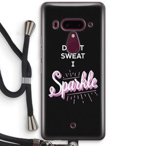 Sparkle quote: HTC U12+ Transparant Hoesje met koord
