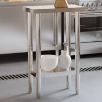VidaXL Keukenwerktafel 55x55x85 cm roestvrij staal