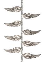 Darice • signed sealed remembered silver single wings 5,0cmx17,7cm