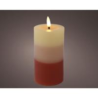 Lumineo Led kaars vlamefffect verloop 15cm terra