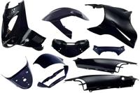 Plaatset 11-delig Edge voor Aprilia SR van bouwjaar 1997 tot 2004 - zwart metallic