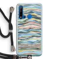 Watercolor Agate: Huawei P20 Lite (2019) Transparant Hoesje met koord