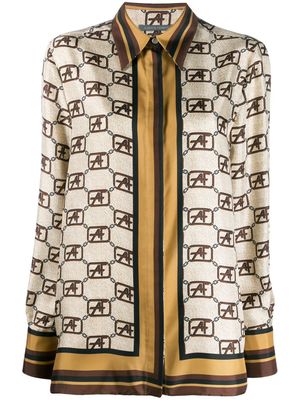 Alberta Ferretti chemise à motif monogrammé - Tons neutres