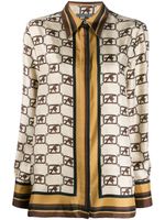Alberta Ferretti chemise à motif monogrammé - Tons neutres Alberta Ferretti chemise à motif monogrammé - Tons neutres