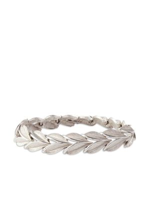 Susan Caplan Vintage bracelet Trifari à motif feuillage (années 1960) - Argent