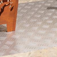 VidaXL Trap tread rechthoekig 4 pcs zilver 90 x 50 cm aluminium