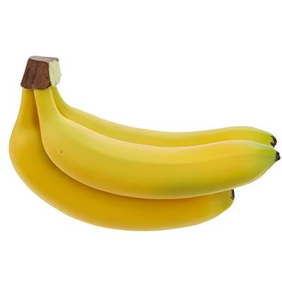 Bellatio Design kunstfruit banaan - deco food - real touch - 20 cm - 3x bananen - tros