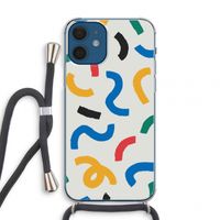 Illustratieve pop 2: iPhone 12 mini Transparant Hoesje met koord