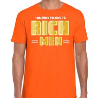 Gold digger t-shirt voor heren - Gold digger - oranje - carnaval/themafeest