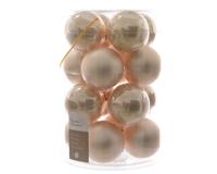 Kerstbal glas emaille-mat 80mm parel - Ksd