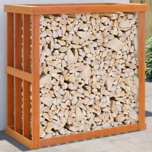 VidaXL Houtblokhouder 108x52x106 cm massief grenenhout wasbruin