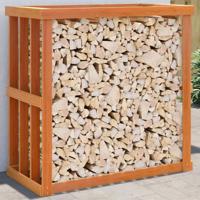 VidaXL Houtblokhouder 108x52x106 cm massief grenenhout wasbruin