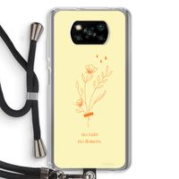 No rain no flowers: Xiaomi Poco X3 Pro Transparant Hoesje met koord