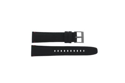 Horlogeband Seiko 4R37-01H0 / SSA383K1 / SSA383K1 Canvas Zwart 21mm