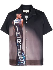 Fiorucci chemise à imprimé Tile Dress - Noir