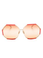 Linda Farrow lunettes de soleil oversize Margot - Rouge