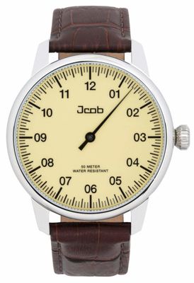 Jcob Einzeiger JCW001-LS01 beige herenhorloge Jcob Einzeiger JCW001-LS01 beige herenhorloge