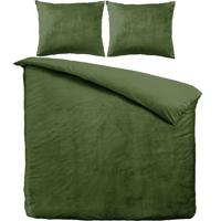 Zavelo Dekbedovertrek Velvet Comfort Groen-1-persoons (140 x 200/220 cm) - thumbnail