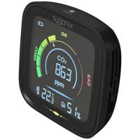 Sygonix Thermo- en hygrometer met CO2-aanduiding Zwart - thumbnail