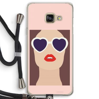 Red lips: Samsung Galaxy A3 (2016) Transparant Hoesje met koord