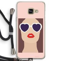 Red lips: Samsung Galaxy A3 (2016) Transparant Hoesje met koord