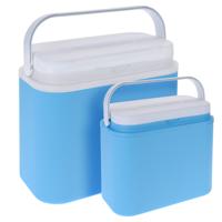 Koelboxen set - blauw - 10 en 30 liter - 2 stuks - koelboxen