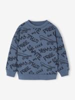 Sweater met print voor jongens middenblauw Sweater met print voor jongens middenblauw