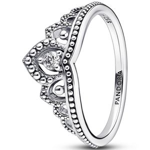 Pandora 192233C01 Ring Regal Beaded Tiara zilver-zirconia zilverkleurig-wit